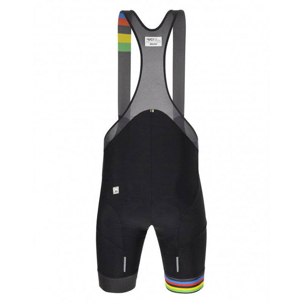 Santini Men's Bib Shorts | UCI Rainbow Stripes - Cycling Boutique