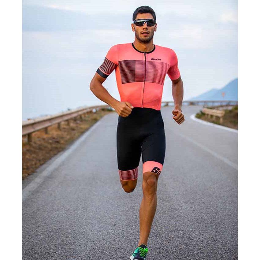 Santini Men's TriSuit Redux Freccia TriSuit (Short Sleeve) Cycling Boutique