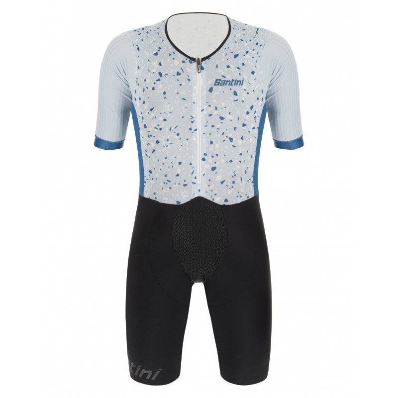 Santini Men's TriSuit Viper Pietra Aero Trisuit (Short Sleeve) Cycling Boutique