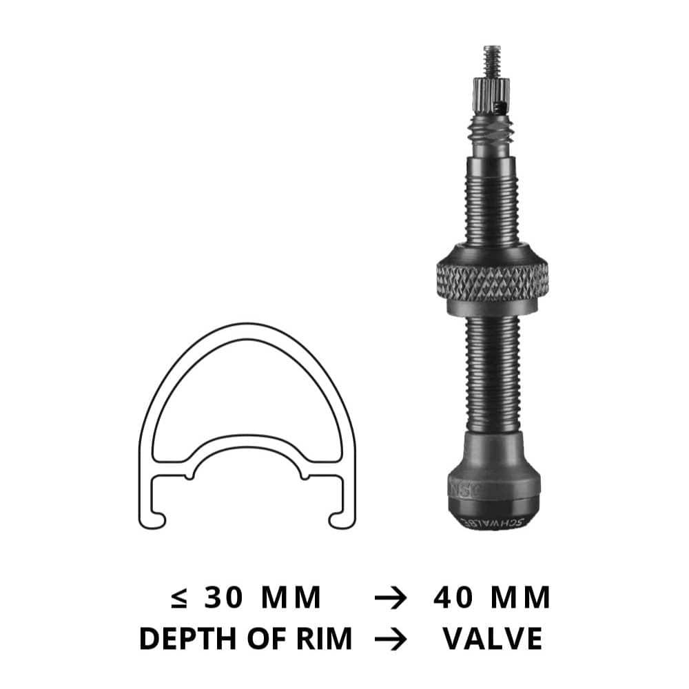 Schwalbe UTVL Tubeless Valve Set 40mm - Cycling Boutique