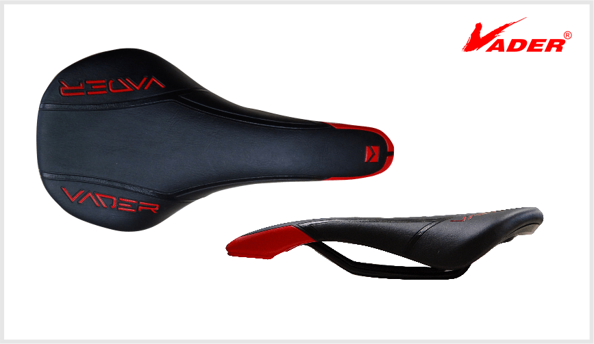 Vader Saddle | Non-Gel, Black-Red (SDL-1148) - Cycling Boutique