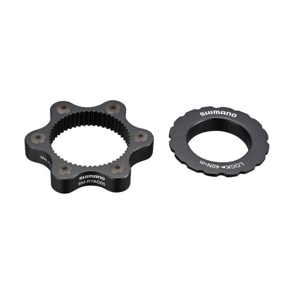 Shimano Center Lock To 6-Bolt Mount Adapter | Deore M610 Series SM-RTAD05, With Outer Serration Lock R (ESMRTAD05) - Cycling Boutique