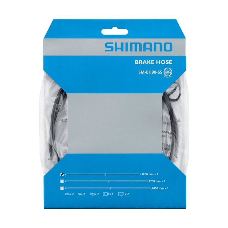 Shimano Hydraulic Disc Brake Hose Kit | Deore SM-BH90-SS, 1000MM/1700MM Black - Cycling Boutique