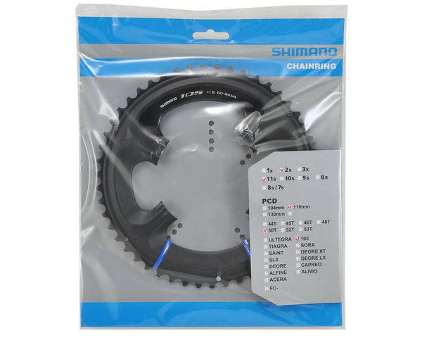 Shimano Front Chainring | 105 FC-5800L Series Chainring 50T-MS, Compact for 50-34T - Cycling Boutique