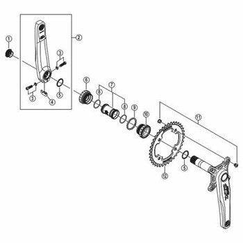 Shimano Crank Arm Fixing Bolt | for Shimano DXR FC-MX71, Y1E511100 - Cycling Boutique