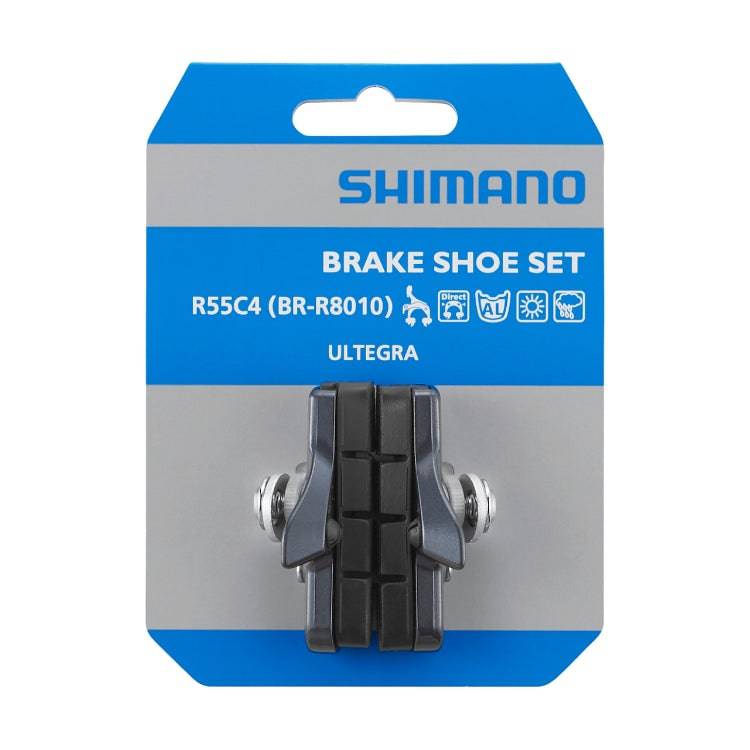 Shimano Rim Brake Shoes | Ultegra R55C4 (BR-6810 / BR-R8010), Cartridge Type, Black Pair - Cycling Boutique