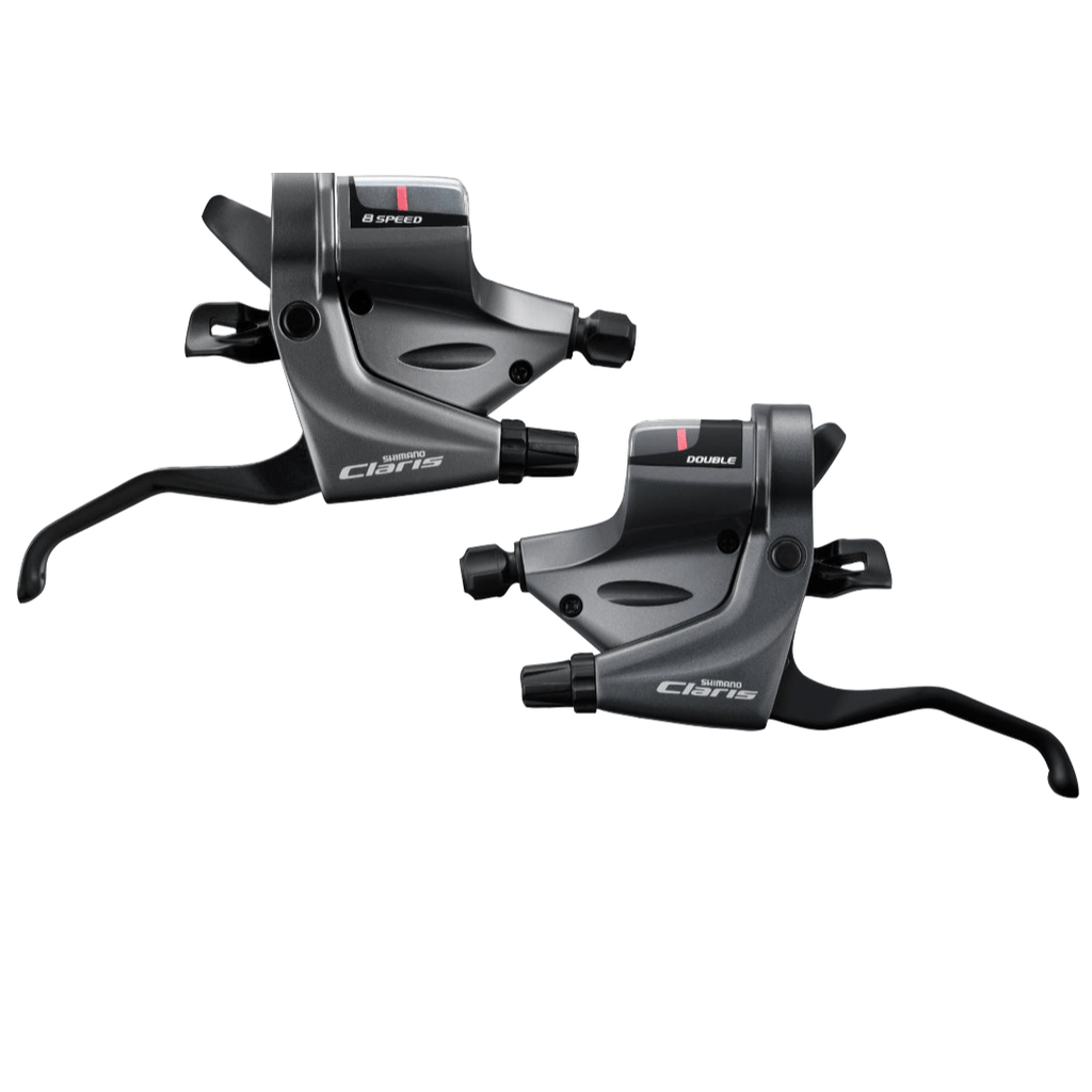 Shimano Shifters | Claris ST-RS200, 2x8-Speed, Rapidfire Plus w/ Optical Gear Display - Cycling Boutique