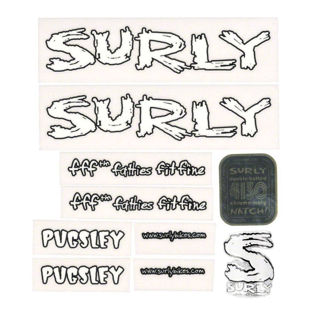Surly Pugsley Frame Decal Set - White - Cycling Boutique
