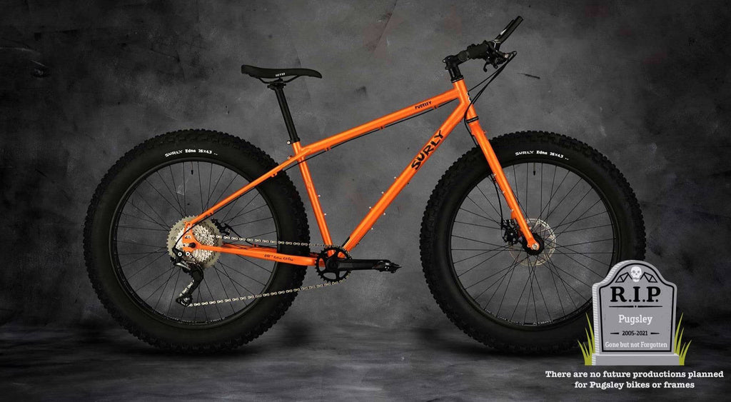 Surly Complete Bicycle | Pugsley, 18", Candied Yam Orange - Cycling Boutique