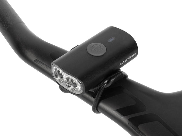 Topeak Front Light | Headlux 450 - USB Rechargeable, 450 Lumens, Aluminum Body - Cycling Boutique