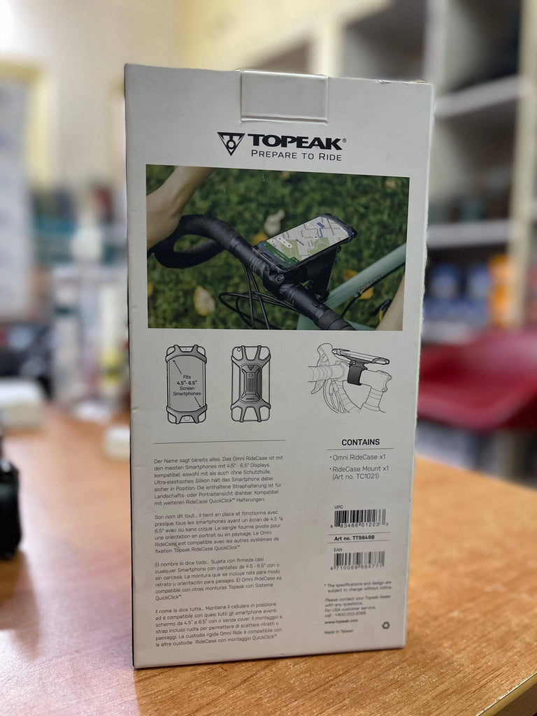 Coque Topeak Ridecase Pour IPhone 10 - Noir - Protection Vélo - Fixation Arrière - 14,9x7,6x1,4cm