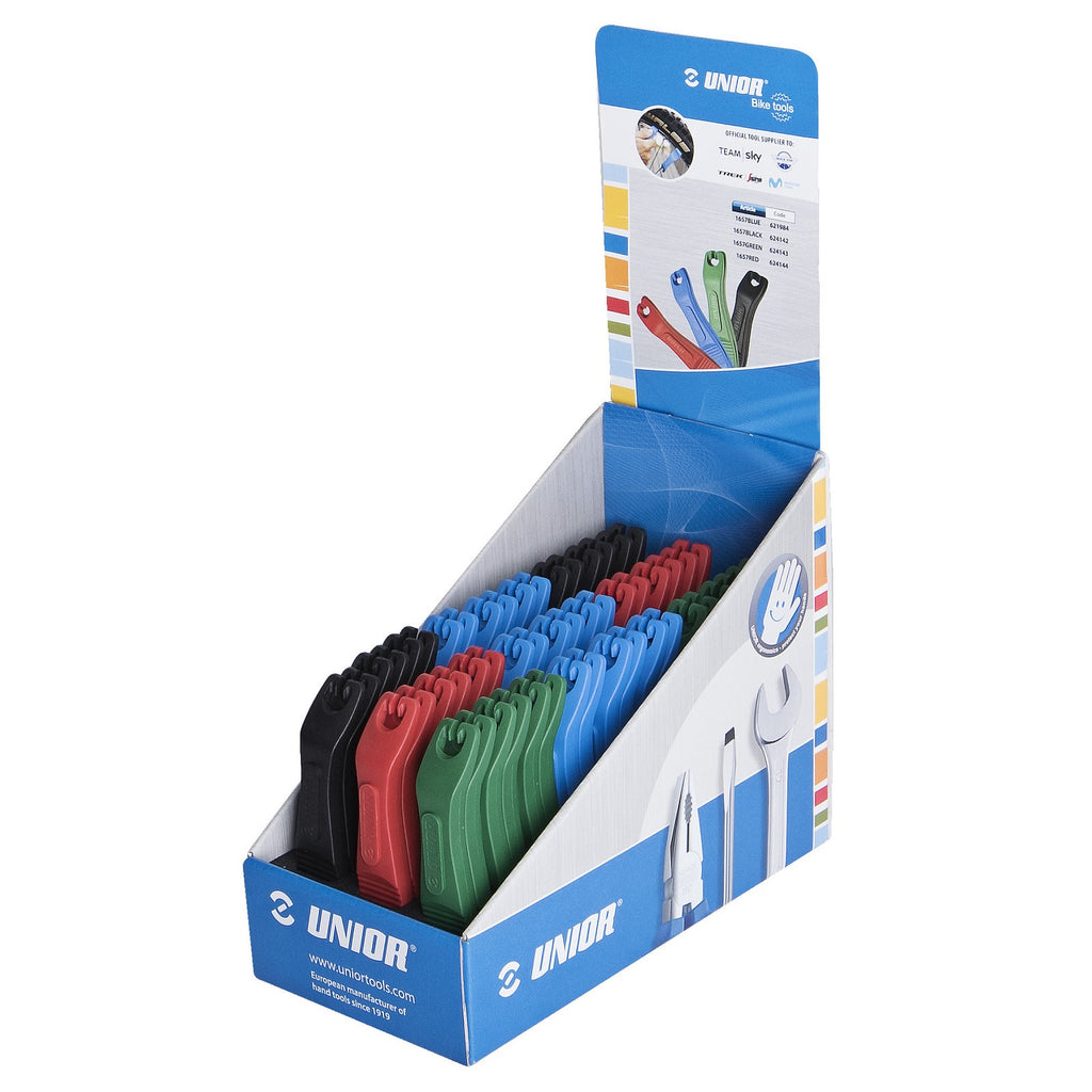 Unior Set of tire levers in a box, 27 pairs - Cycling Boutique