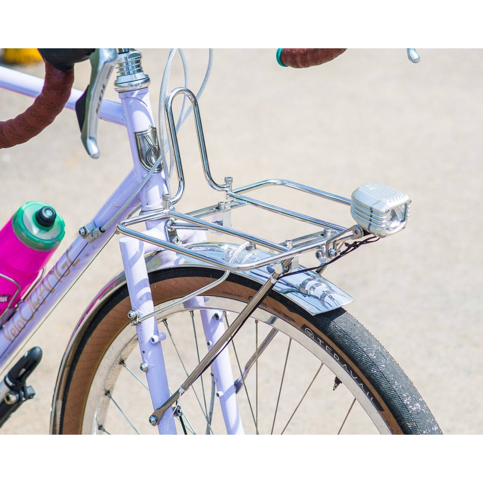 Velo Orange Front Pannier Rack Flat Pack Rack, Silver Cycling Boutique