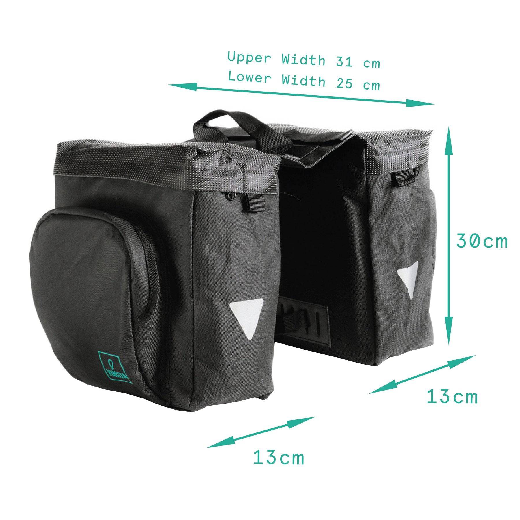 Vincita Double Pannier Bike Bags - 12L Water Resistant Cycling Side Bags With Rain Cover