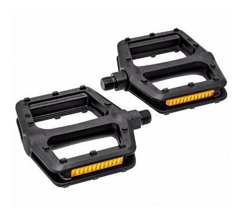 pedal vp 536 VP Components Flat Platform Pedals | Boron Axle, Nylon, Black, Ball Bearing