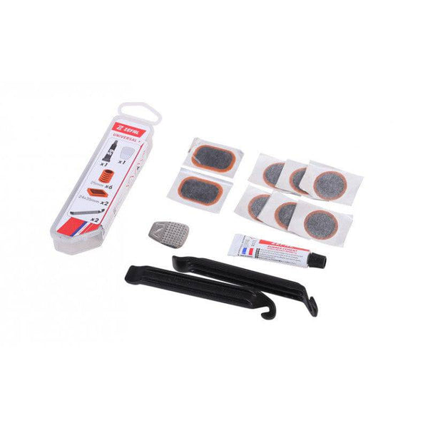 Zefal Puncture Repair Kit | Universal w/ 8 Patches, Steel Grater and Tire Levers - Cycling Boutique
